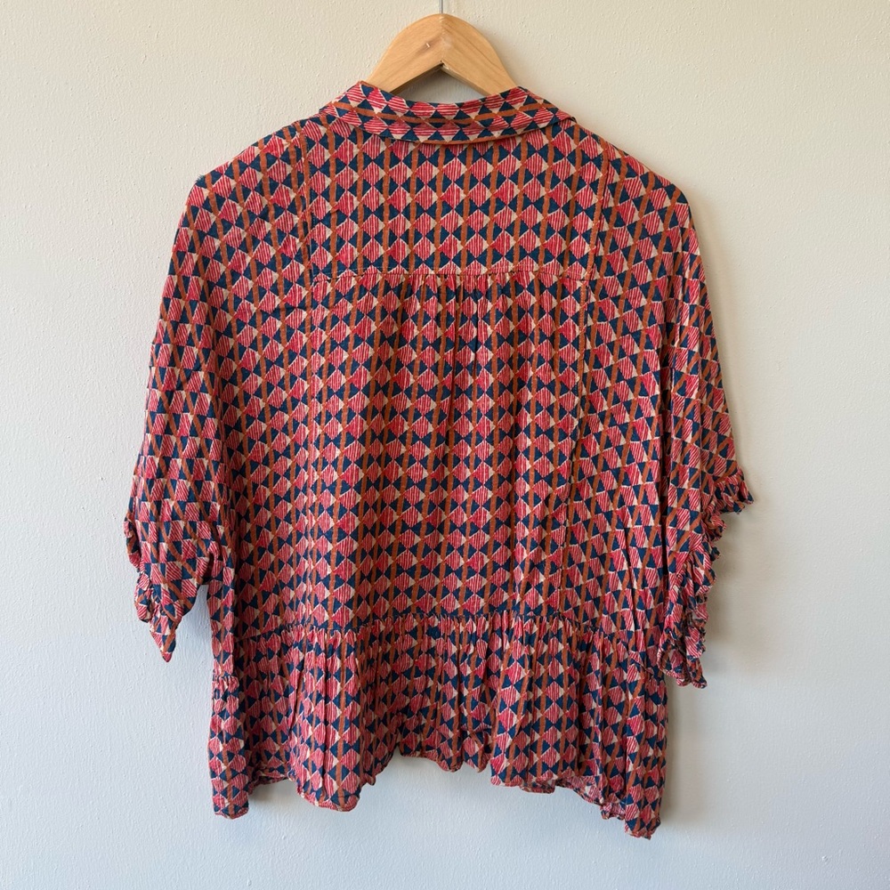 Maeve Multicolor Printed Button Front Blouse - image 5